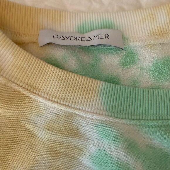 Daydreamer Revolve Led Zeppelin Ic Tie Dye Sweatshirt in Fad Neon Tie Dye-EE2 - Picture 4 of 5